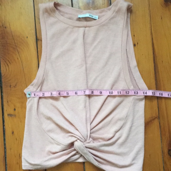 Aritzia Wilfred Crop Knot Tank Pink Size L - Picture 2 of 3